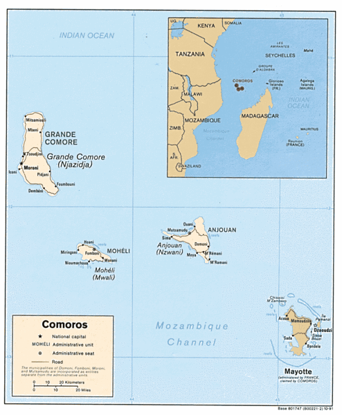 Mayotte Regional karte